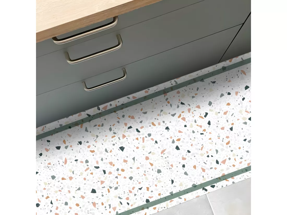 Tapis Vinyle Large l120xH200cm - Terrazzo Dolce - Vinyle