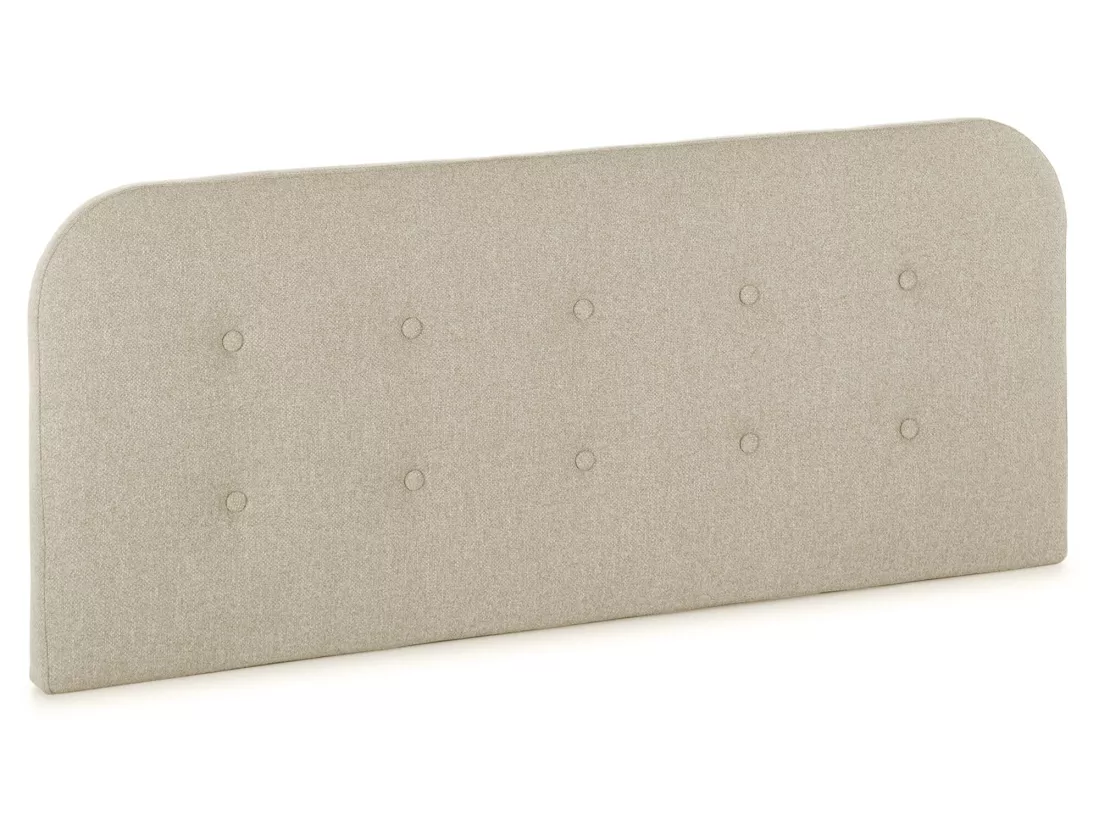 Tête de lit tapissée Saona 140x60 cm Couleur Beige, 8 cm d'épaisseur