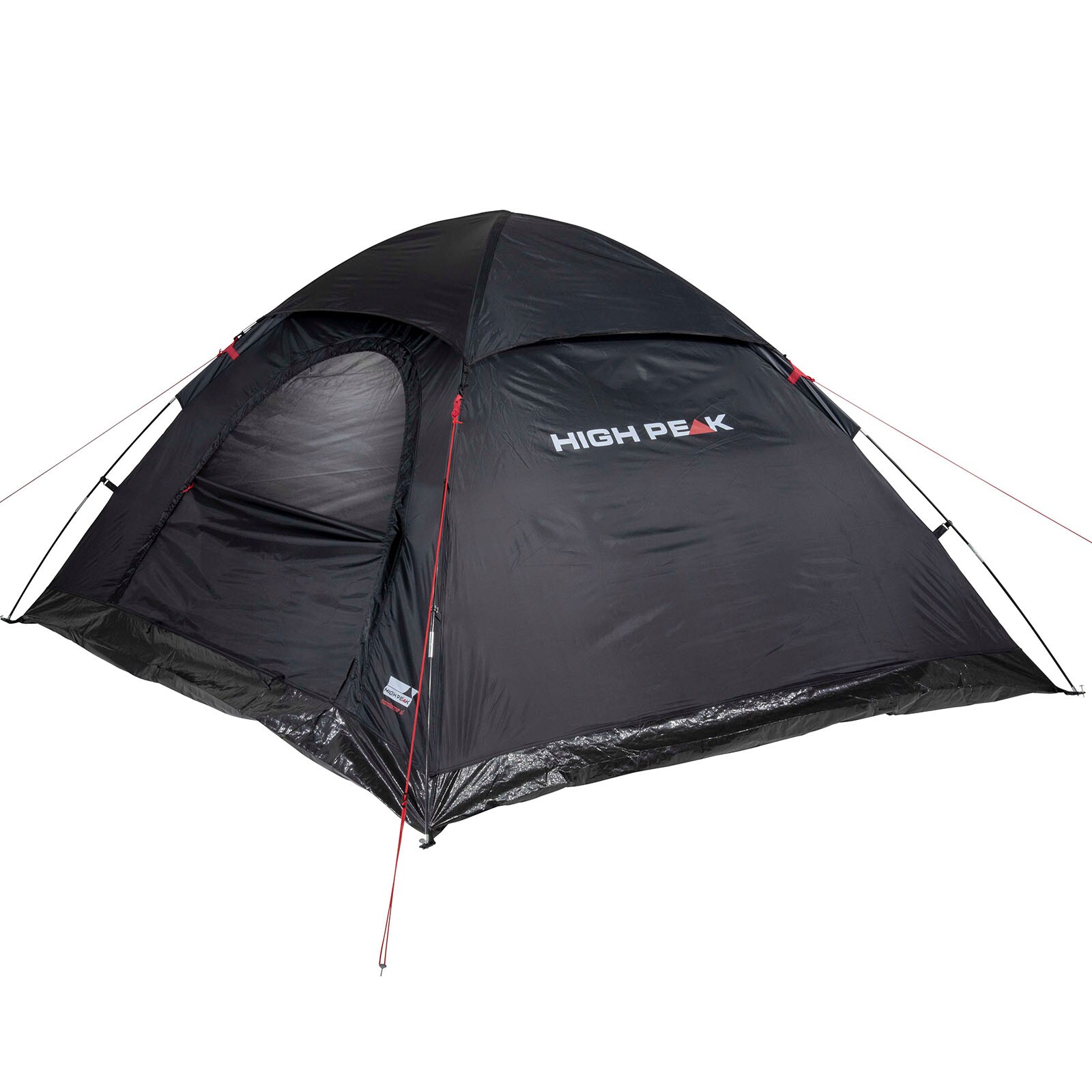 HIGH PEAK Kuppelzelt Monodome XL 4 Personen Camping Bike Zelt Familienzelt Groß Farbe: schwarz