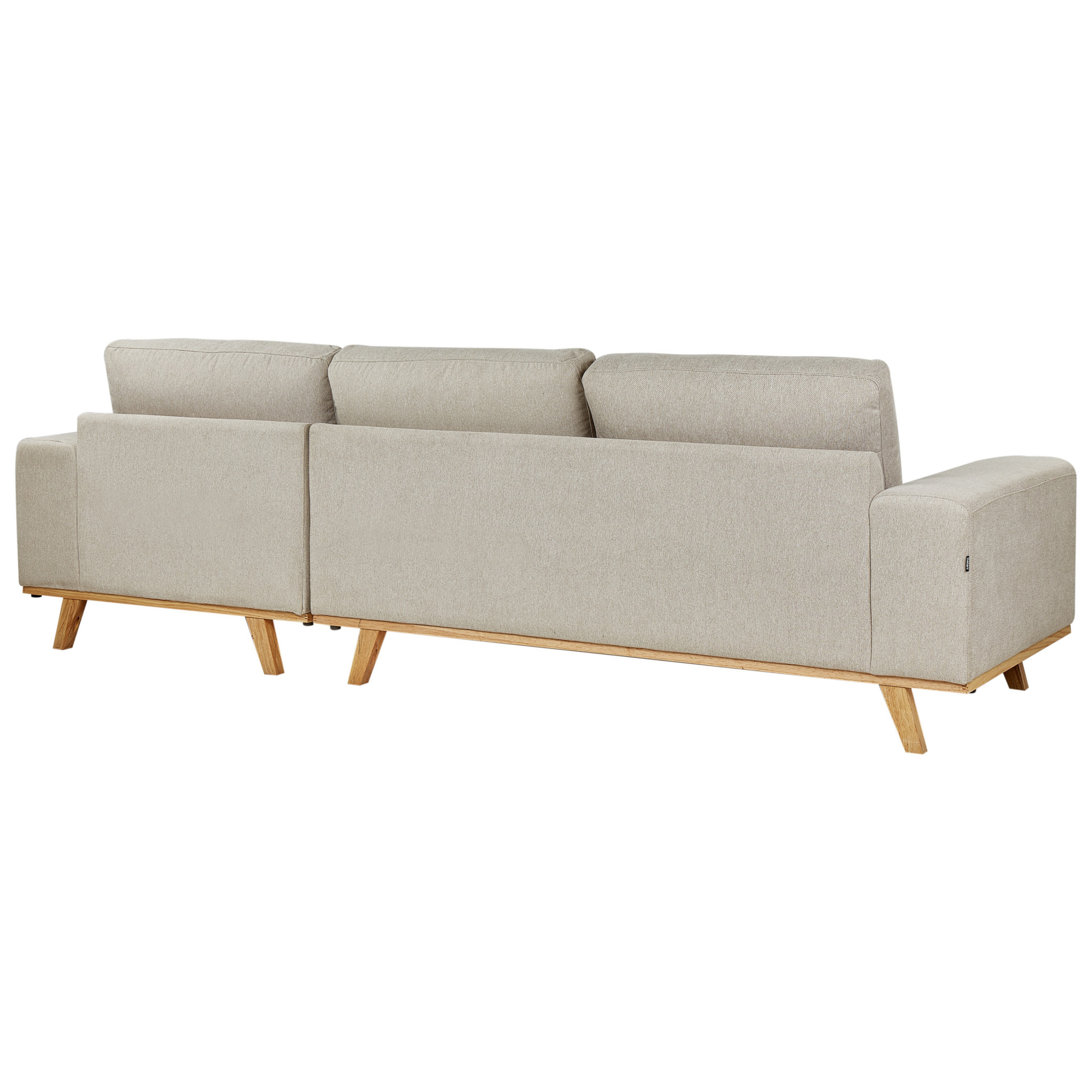 Beliani - NORA - Hoekbank - Beige - Rechtszijdig - Polyester