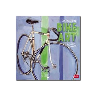 Legami - Calendrier mensuel 2024 - 18 x 18 cm - art du vélo