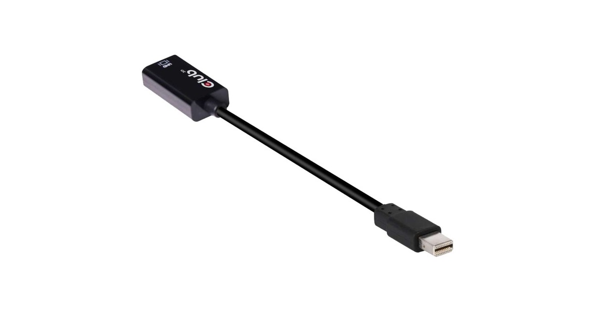 Club 3DMini DisplayPort 1.4 > HDMI 2.0b HDR Active Adapter  (Zwart)
