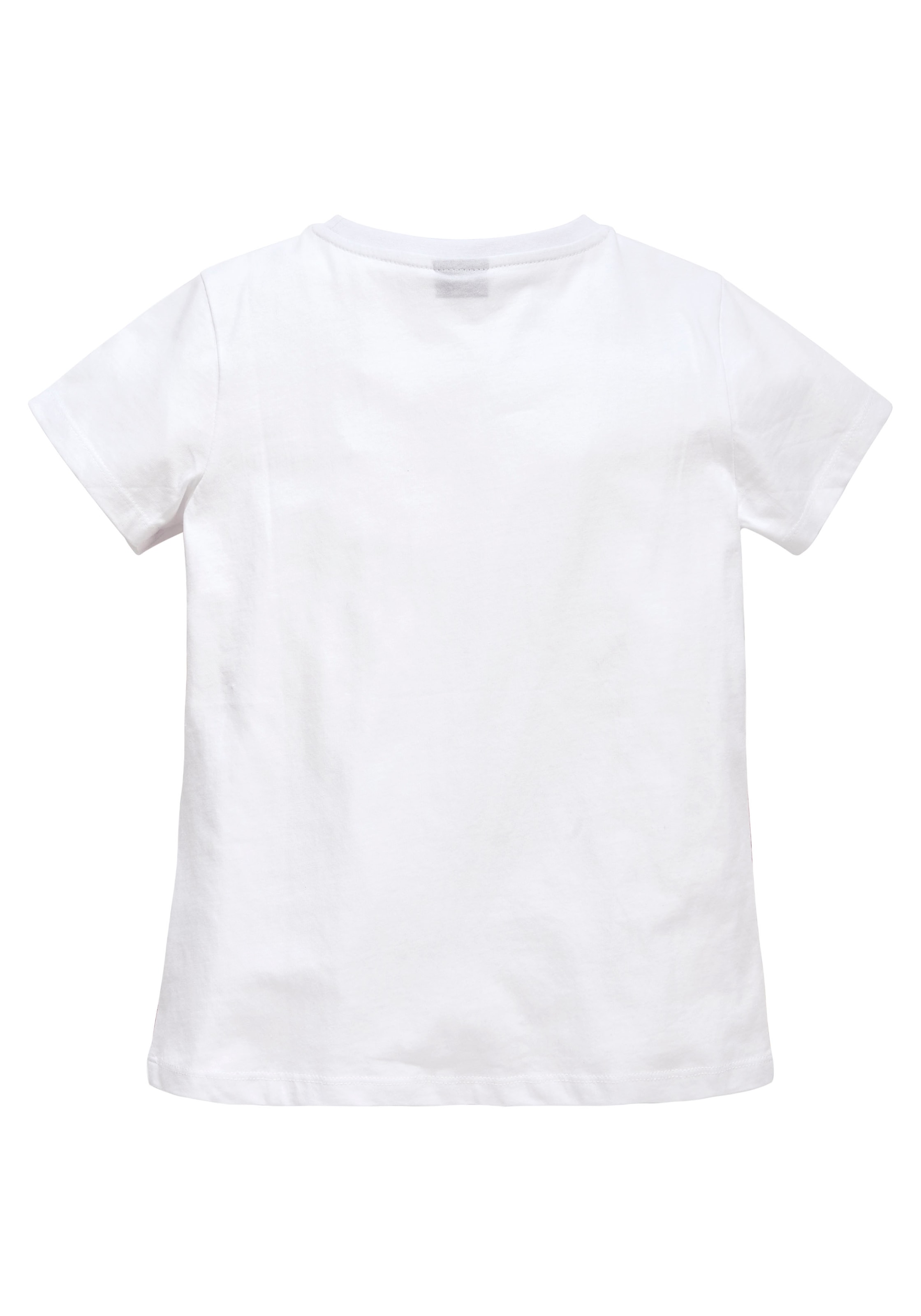 KIDSWORLD T-Shirt »Shirt mit Regenbogen-Print«, Kurzarm,  hüftlang geschnitten,  bedruckt,  Rundhals-Ausschnitt