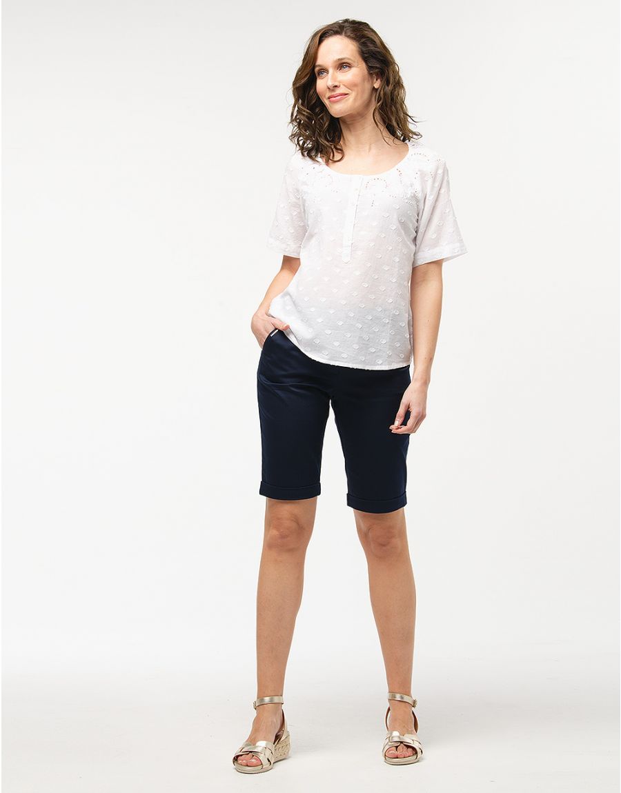 Blouse 100% coton blanc