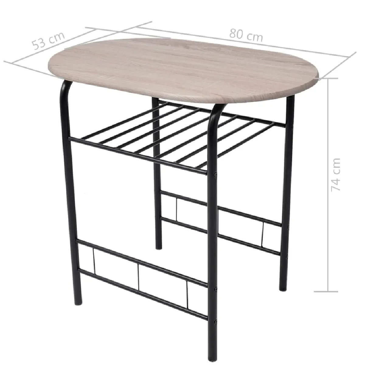 Vidaxl Ensemble meuble salle à manger MDF noir