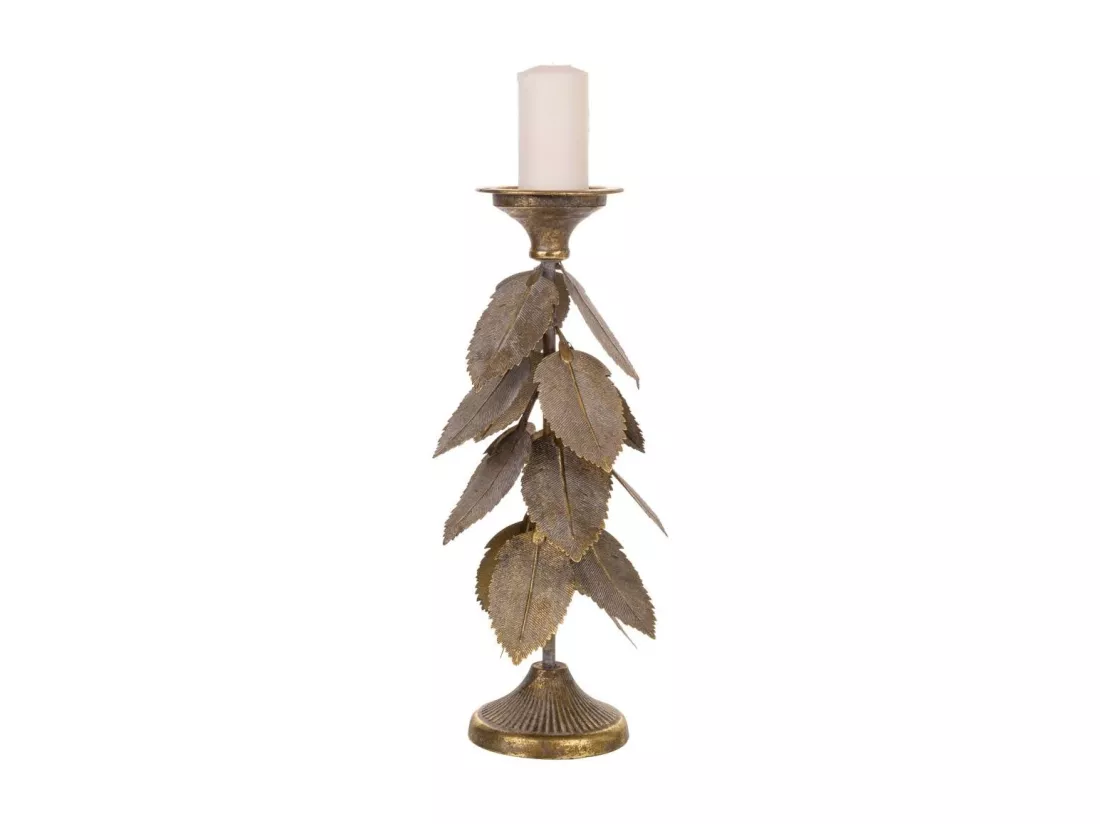 Chandelier en métal doré 19x19x43h