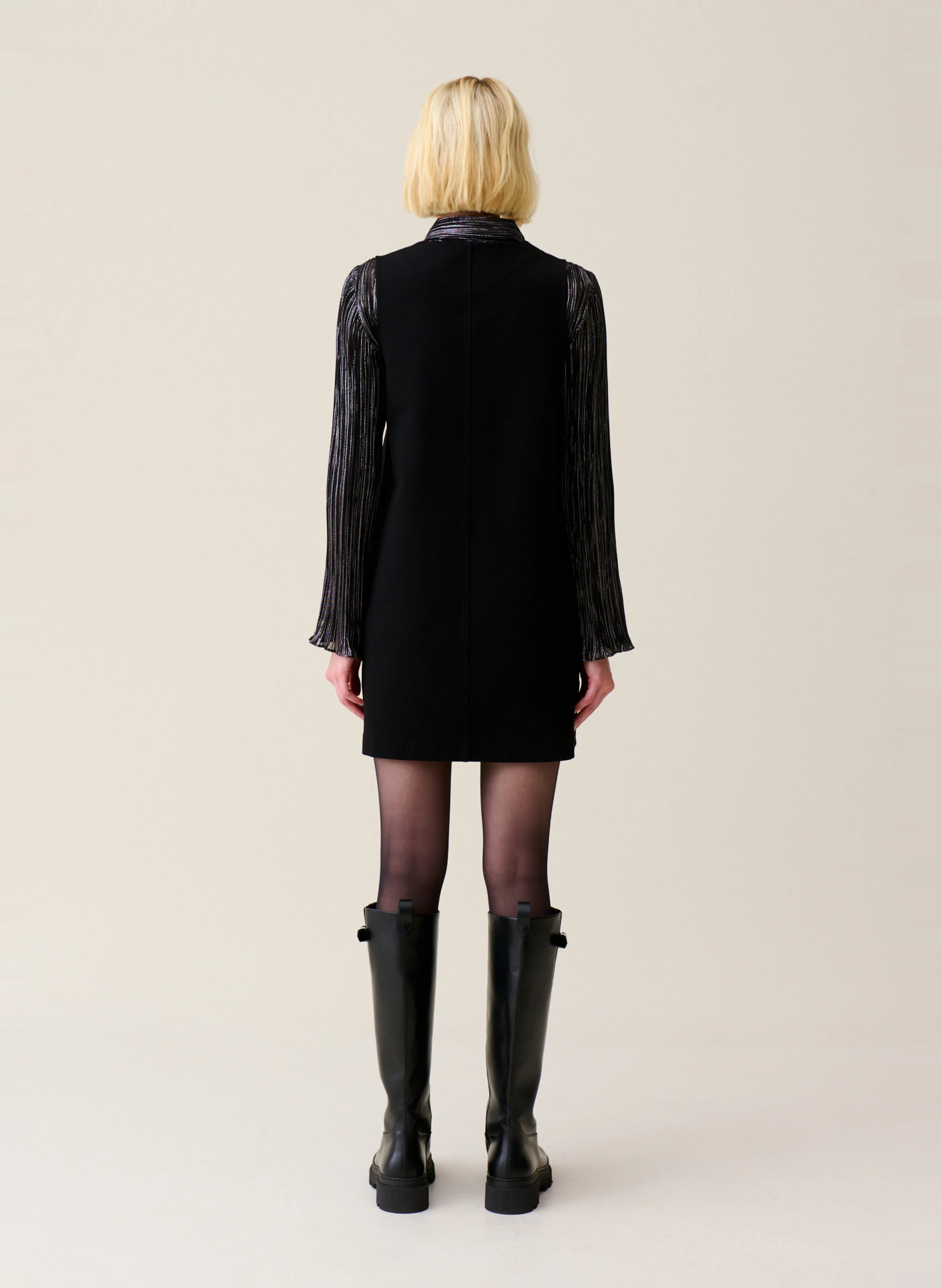 Robe courte sans manches | Noir