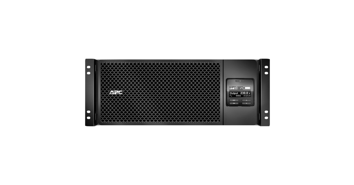 APCSmart-UPS On-Line 6000VA noodstroomvoeding ups  (Zwart, 6x C13, 4x C19, hardwire 1 fase uitgang, rackmountable, Embedded NMC)