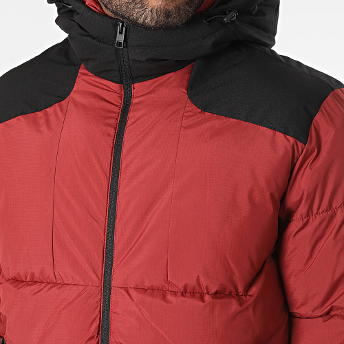 Doudoune Capuche Cootis Rouge Noir