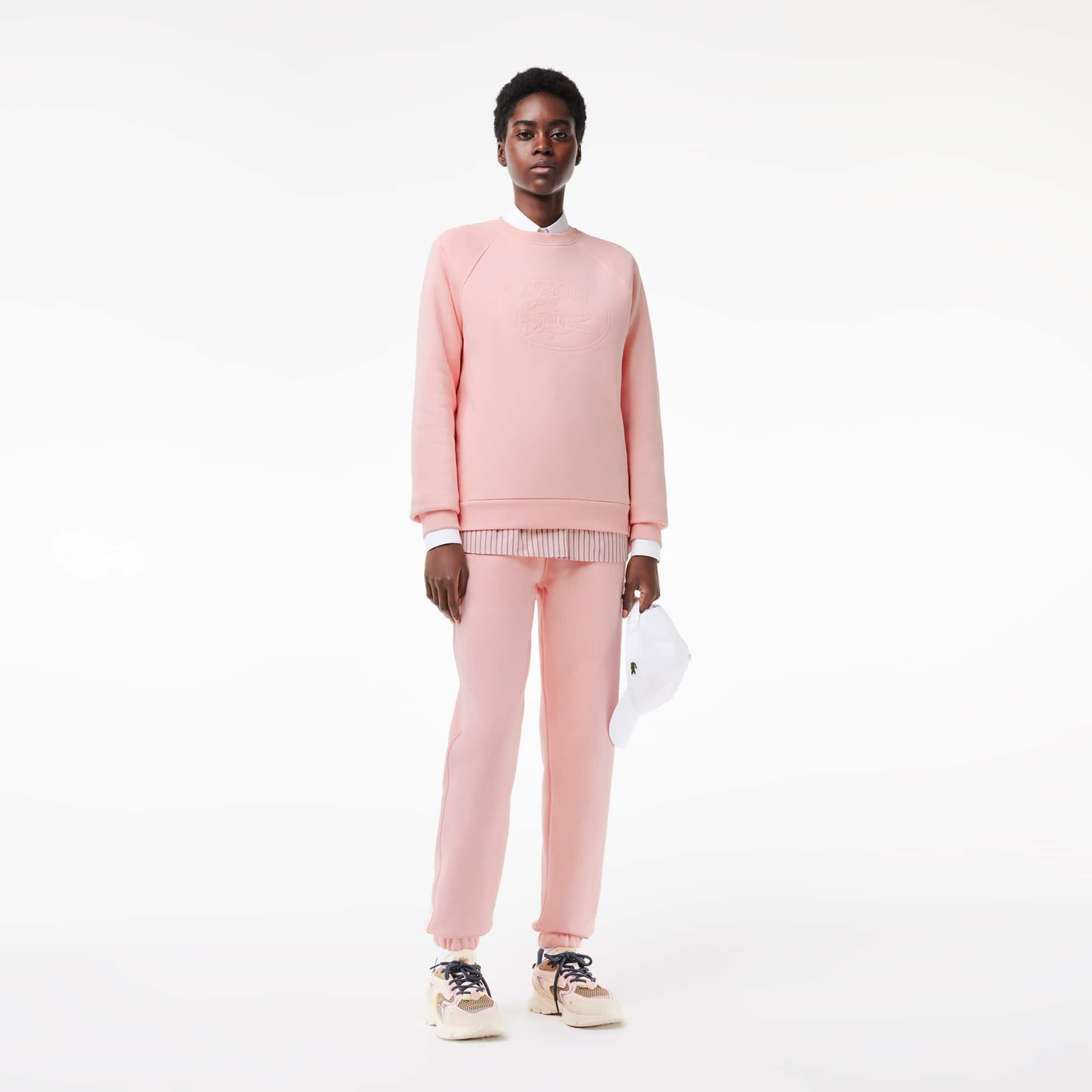 Sweatshirt Jogger relaxed fit avec broderie signature Sweatshirts - Rose - Lacoste - Femme