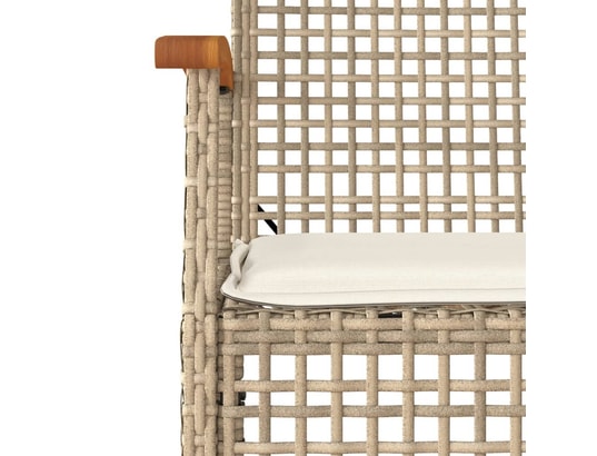 VIDAXL - Ensemble table et chaises Ensemble à manger de jardin et coussins 3 pcs beige poly rot...