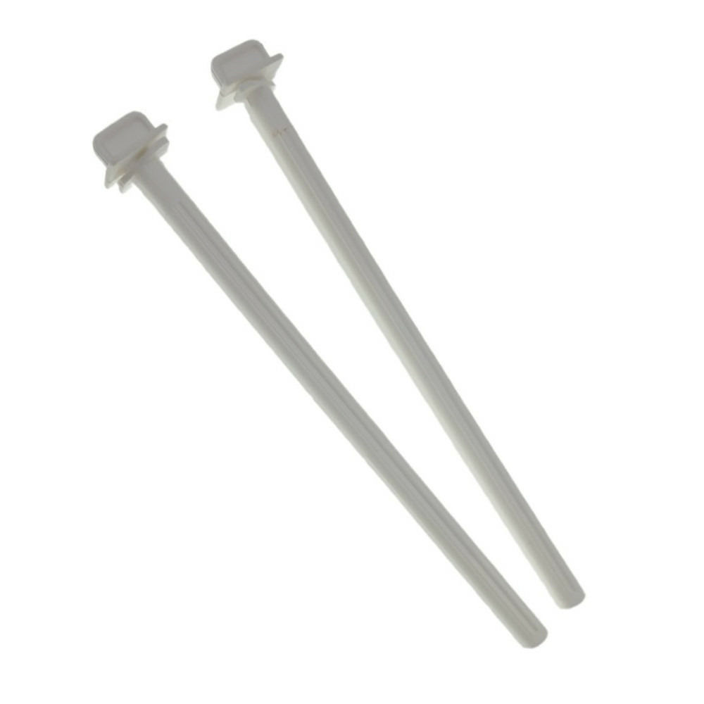 2 perchoirs plastique blanc de 21.5 cm, pour oiseaux