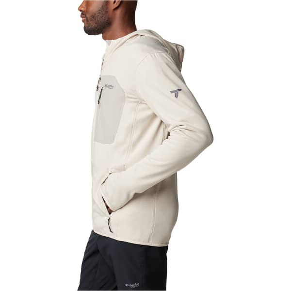 Veste polaire randonnée COLUMBIA TRIPLE CANYON GRID FLEECE HOODED FULL ZIP DARK STONE/FLINT GREY
