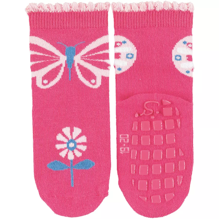 Sterntaler ABS-Söckchen Doppelpack Schmetterling pink