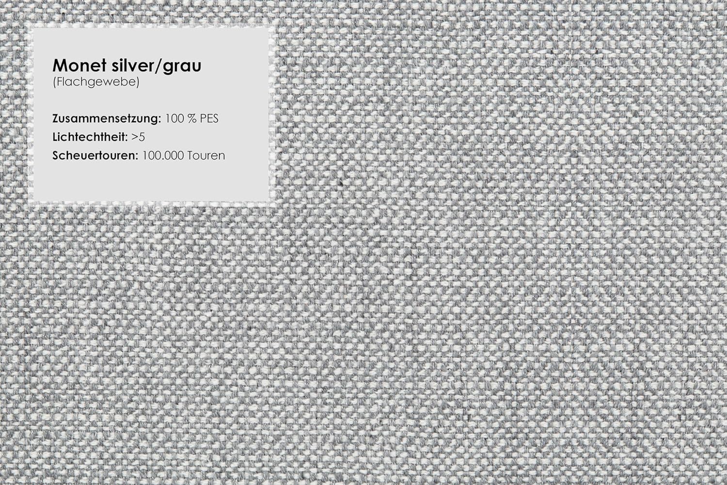 CAVADORE 3-Sitzer Byrum / Große 3er-Couch im Landhausstil mit Federkern / Passend zur edlen Sofagarnitur Byrum / 186 x 87 x 88 / Flachgewebe: Hellgrau