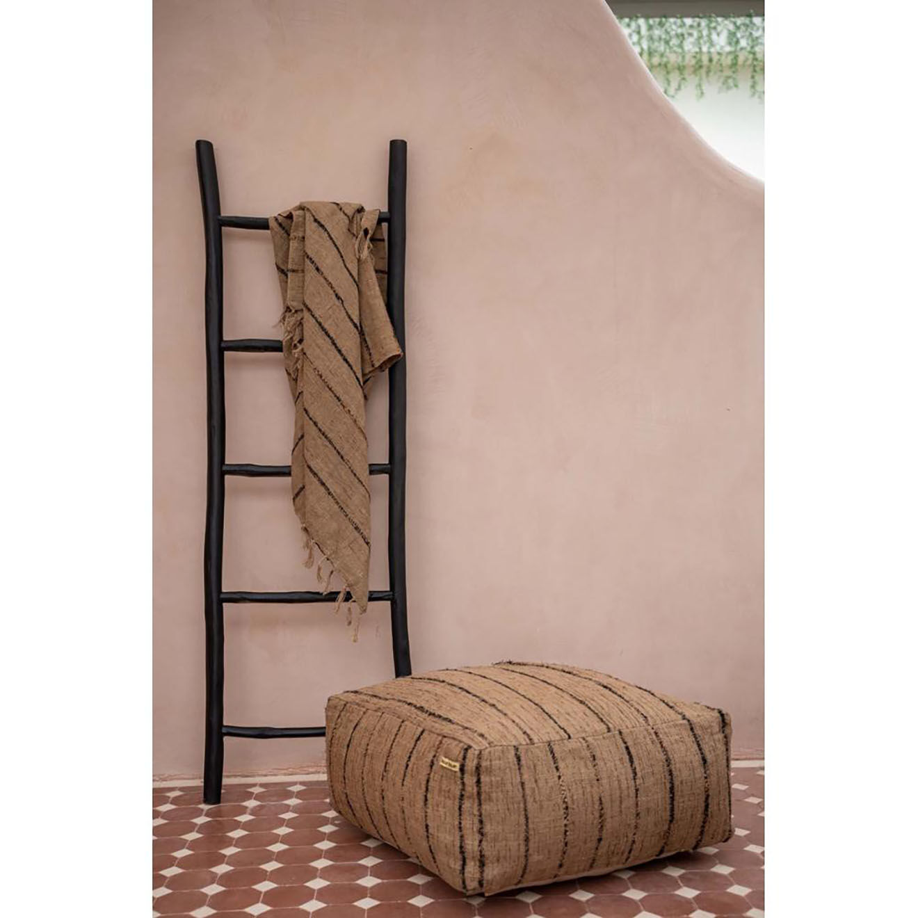 Bazar Bizar Plaid s'il vous Plaid beige/noir - 130x170 cm