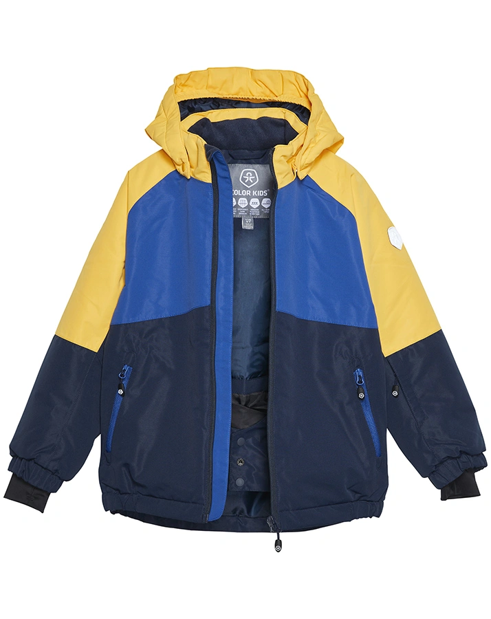 Funktions-Winterjacke SNEDRIVE in blau/gelb
