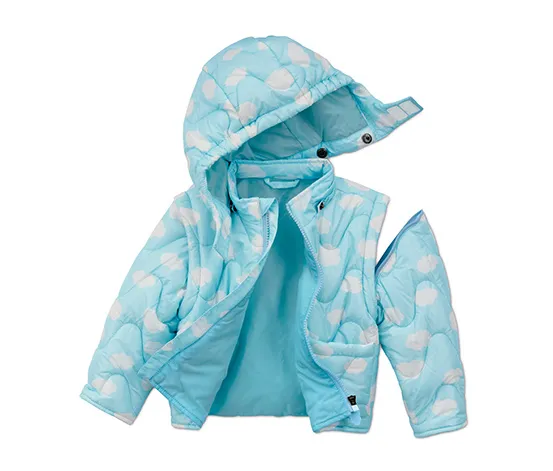 Steppjacke aus recyceltem Material