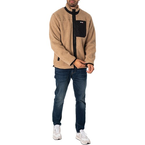 Schott - Chaqueta Polar De Borreguito Beige