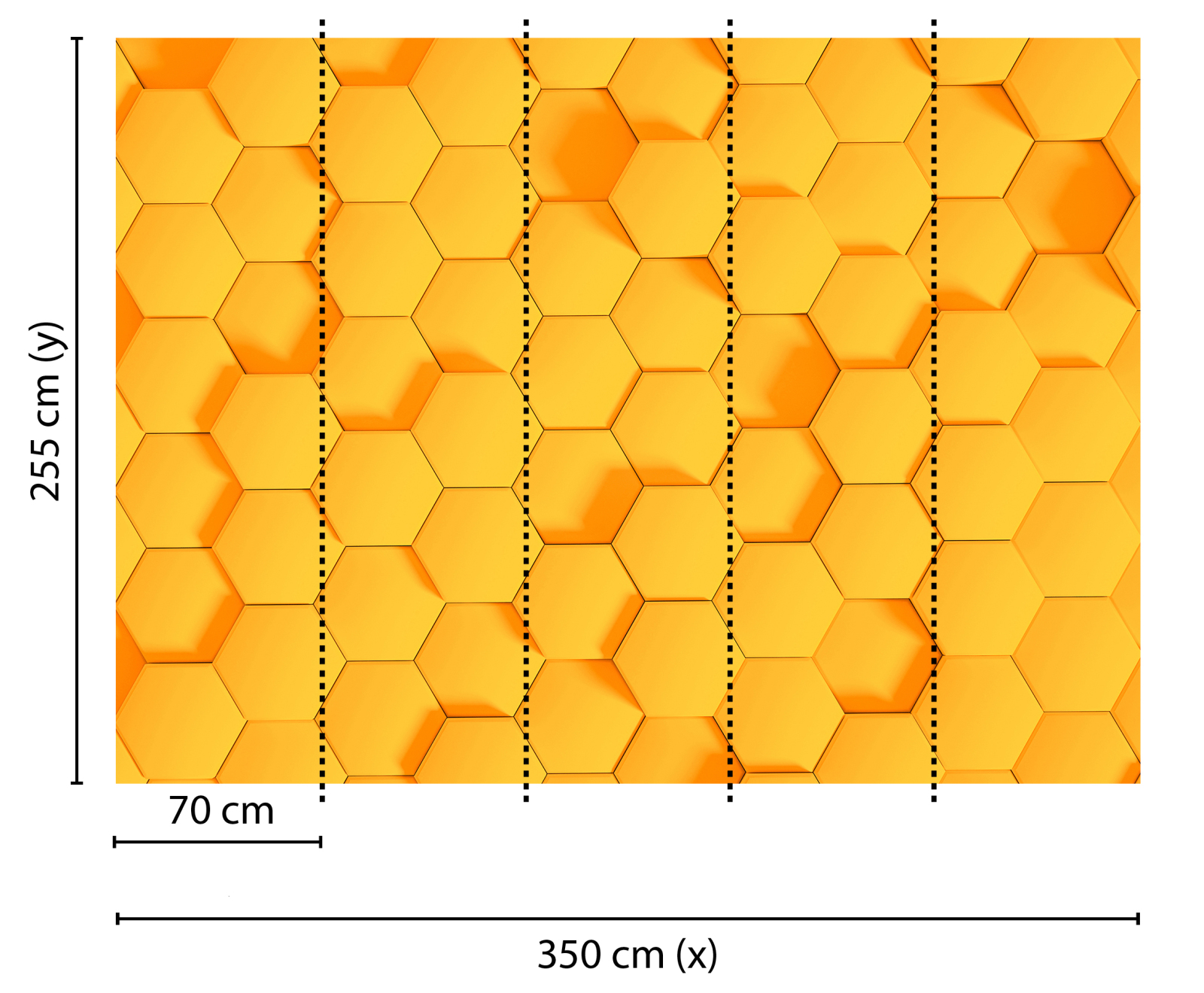 Fototapete DESIGNWALLS - orange - 3D-Art - 2,55 Meter