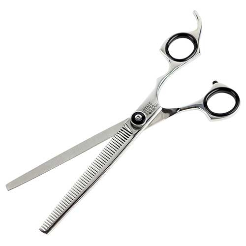 Tesoura de tosa Ibáñez Vitale Sculpting para cães, 50 dentes, adequada para pelagens bem cuidadas e não excessivamente densas, 20 cm de comprimento.