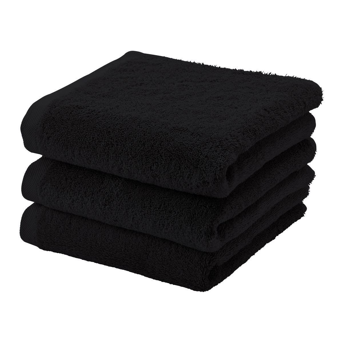 London Handdoek Black | Zwart | Katoen