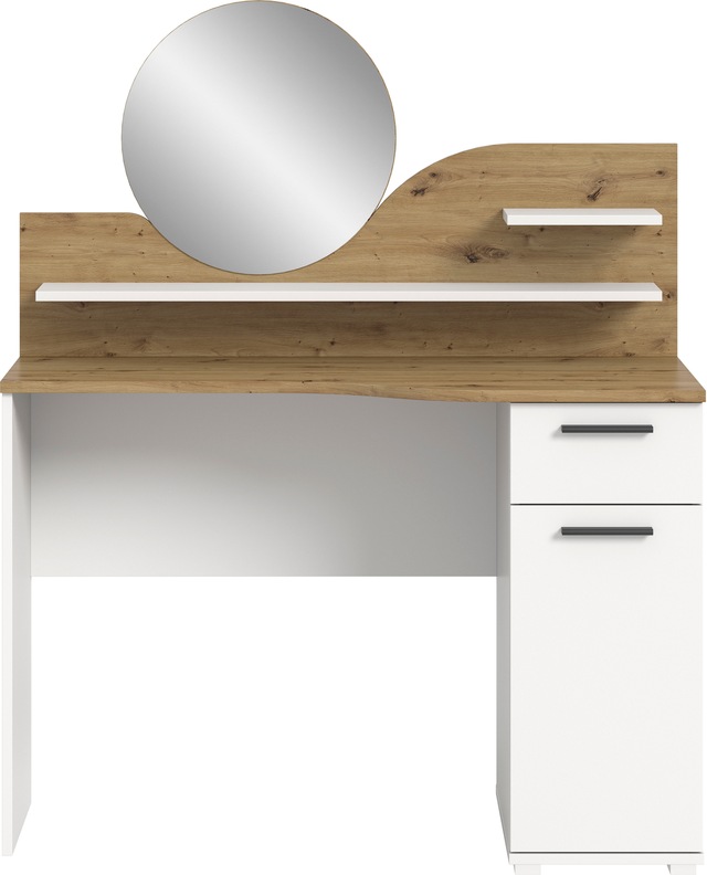 INOSIGN Konsolentisch »Hegomi, Breite 110 cm, 1 Tür, 1 Schubkasten, 2 Ablageböden, 1 Spiegel« Frisiertisch, Frisierkommode, Spiegeltisch, Schminktisch