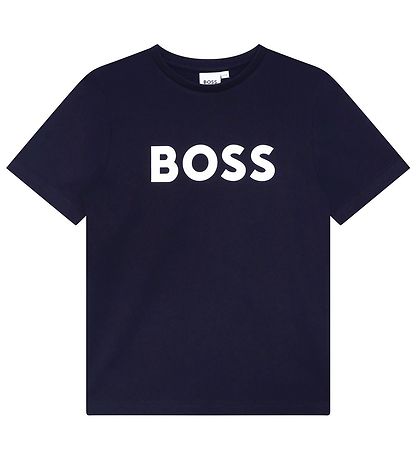 BOSS T-Shirt - Navy m. Weiß