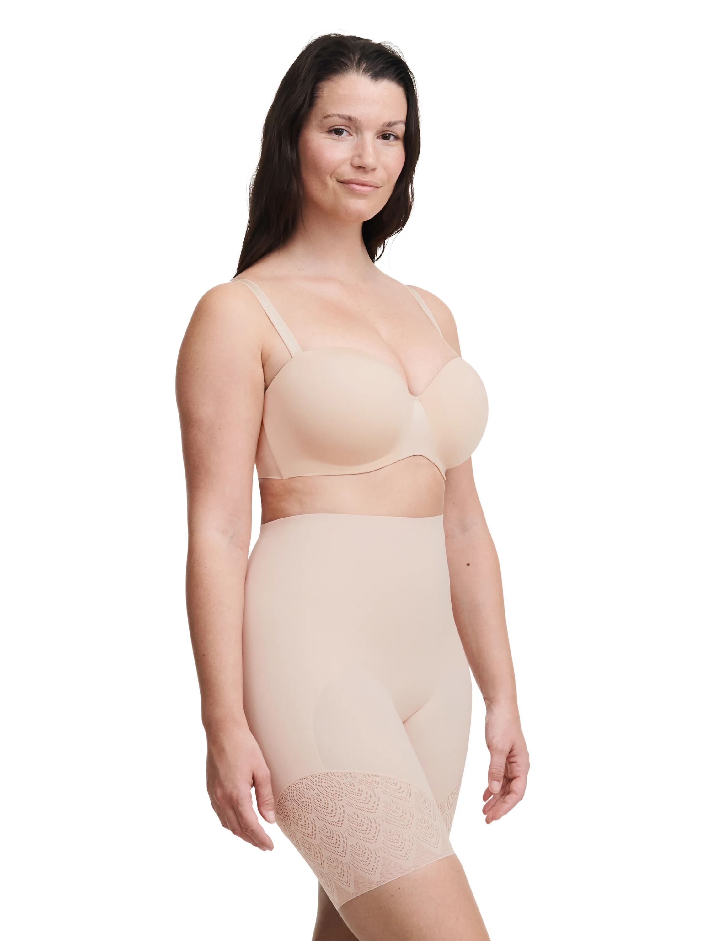SEXY SHAPE - Panty gainant taille haute en dentelle | Beige