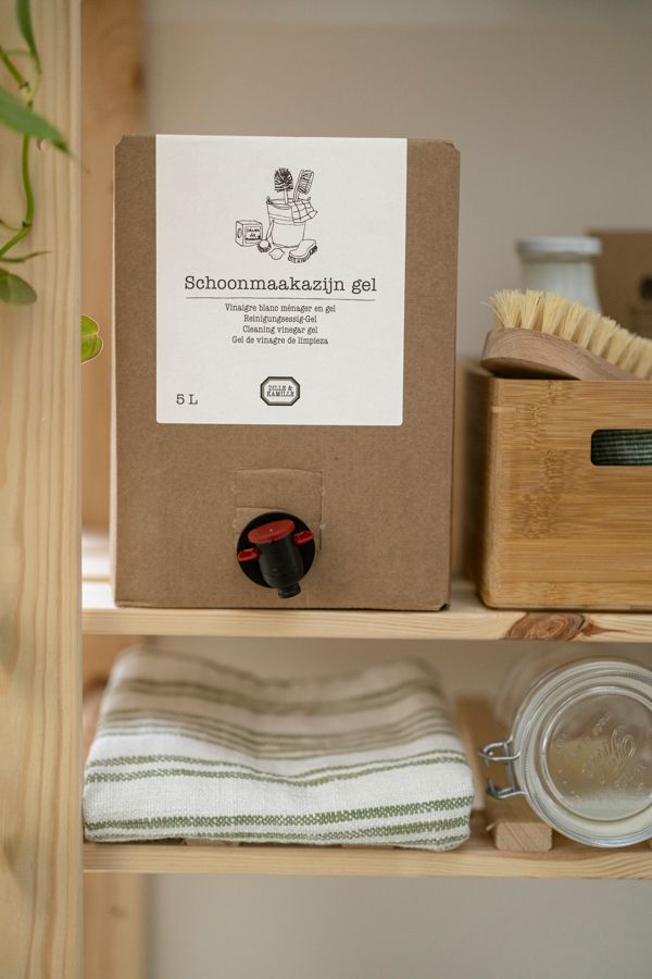 Schoonmaakazijn gel, bag in box, 5 liter