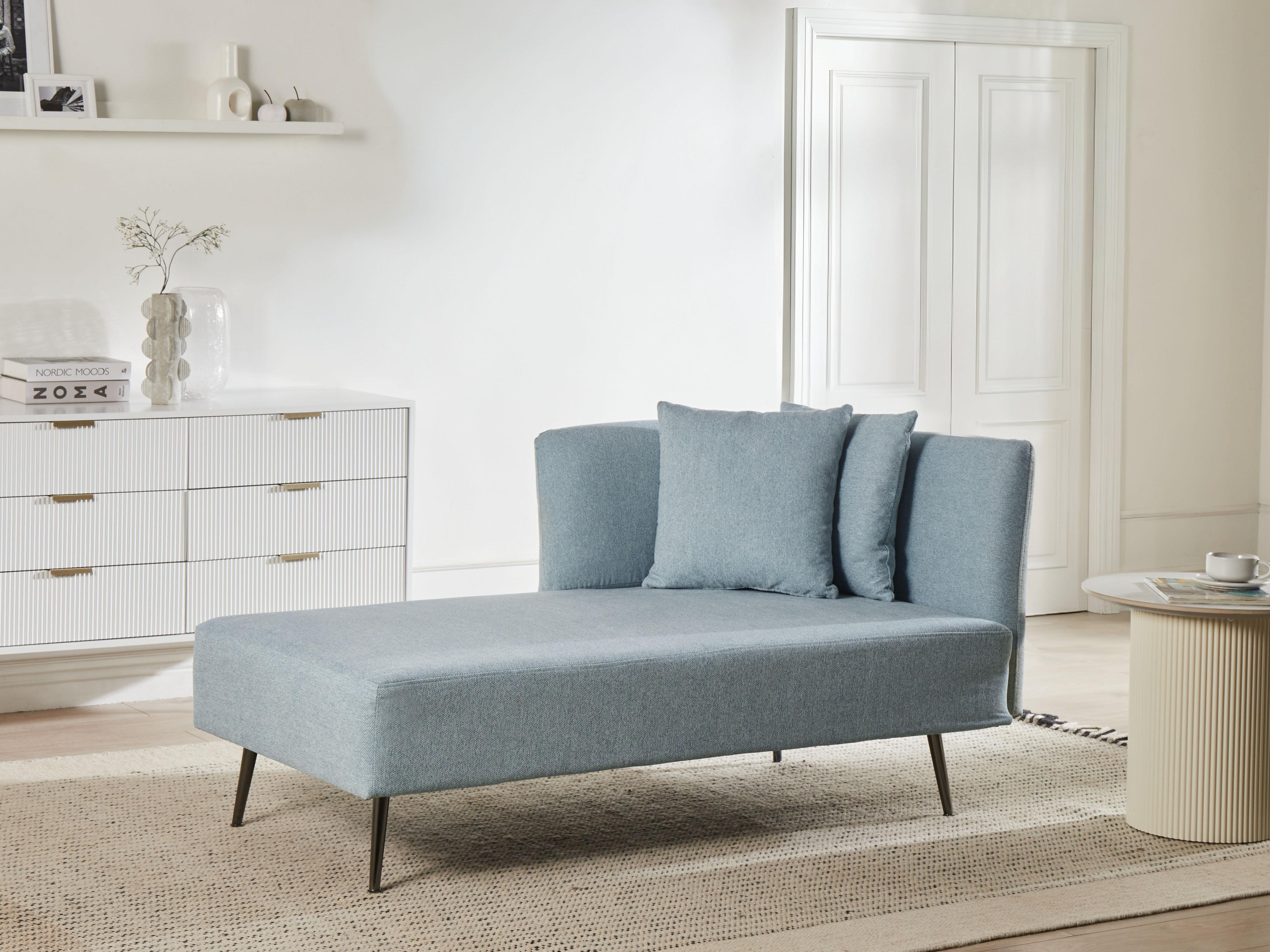Rechtszijdige chaise longue RIOM Stof Mintgroen