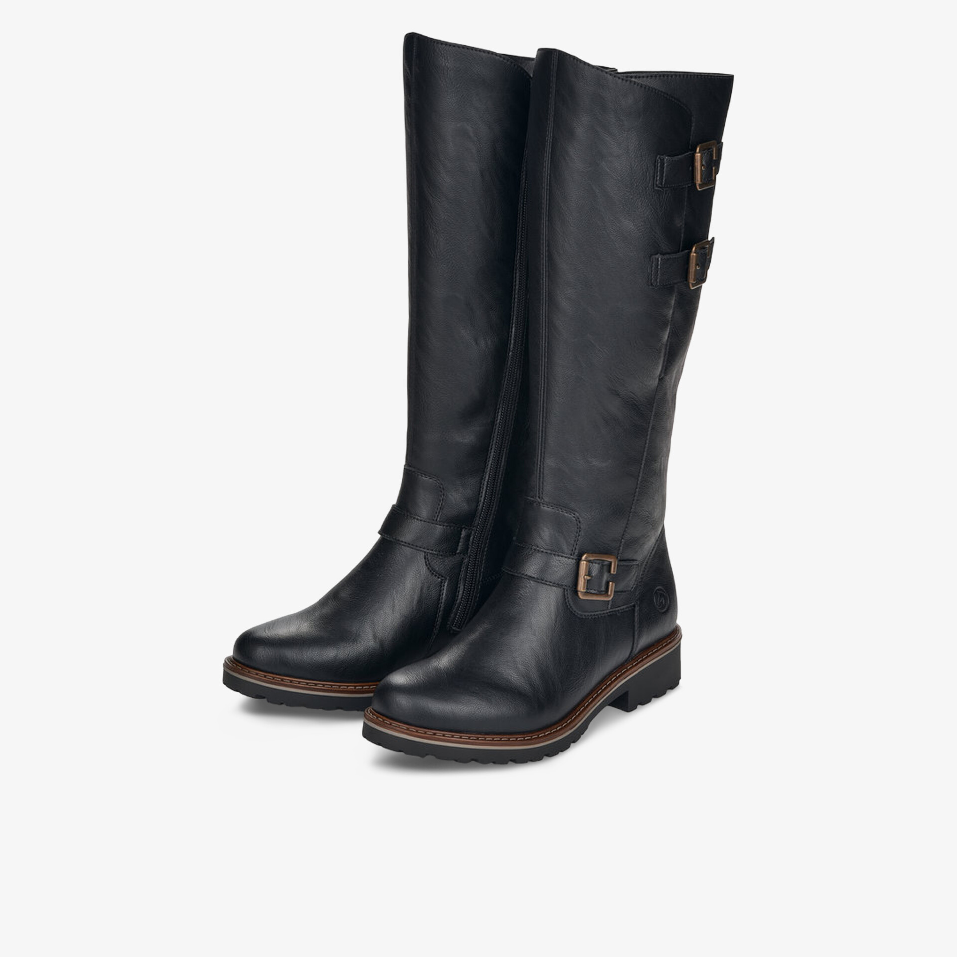 remonte Damen klassische Stiefel schwarz