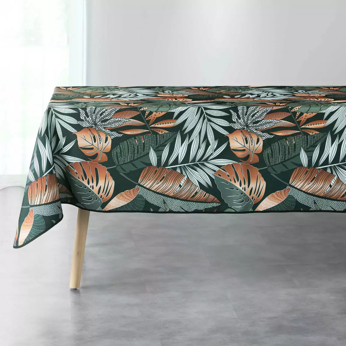 Nappe rectangulaire anti tache (150 x 240 cm) Alianor Vert kaki