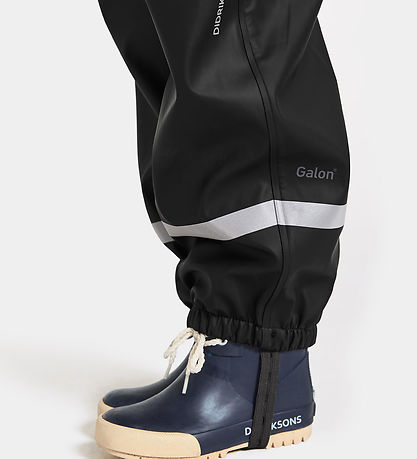 Didriksons Regenhose m. Träger - PU - Splashman - Schwarz