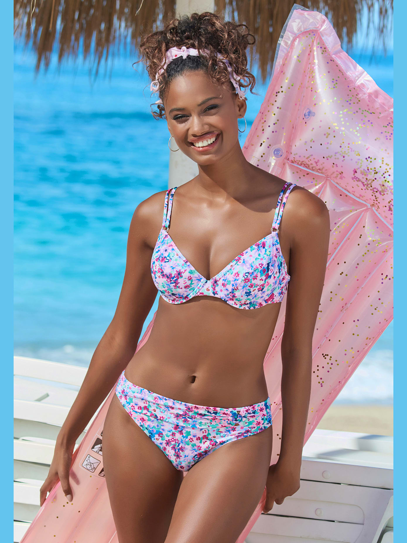Bas de maillot de bain design floral