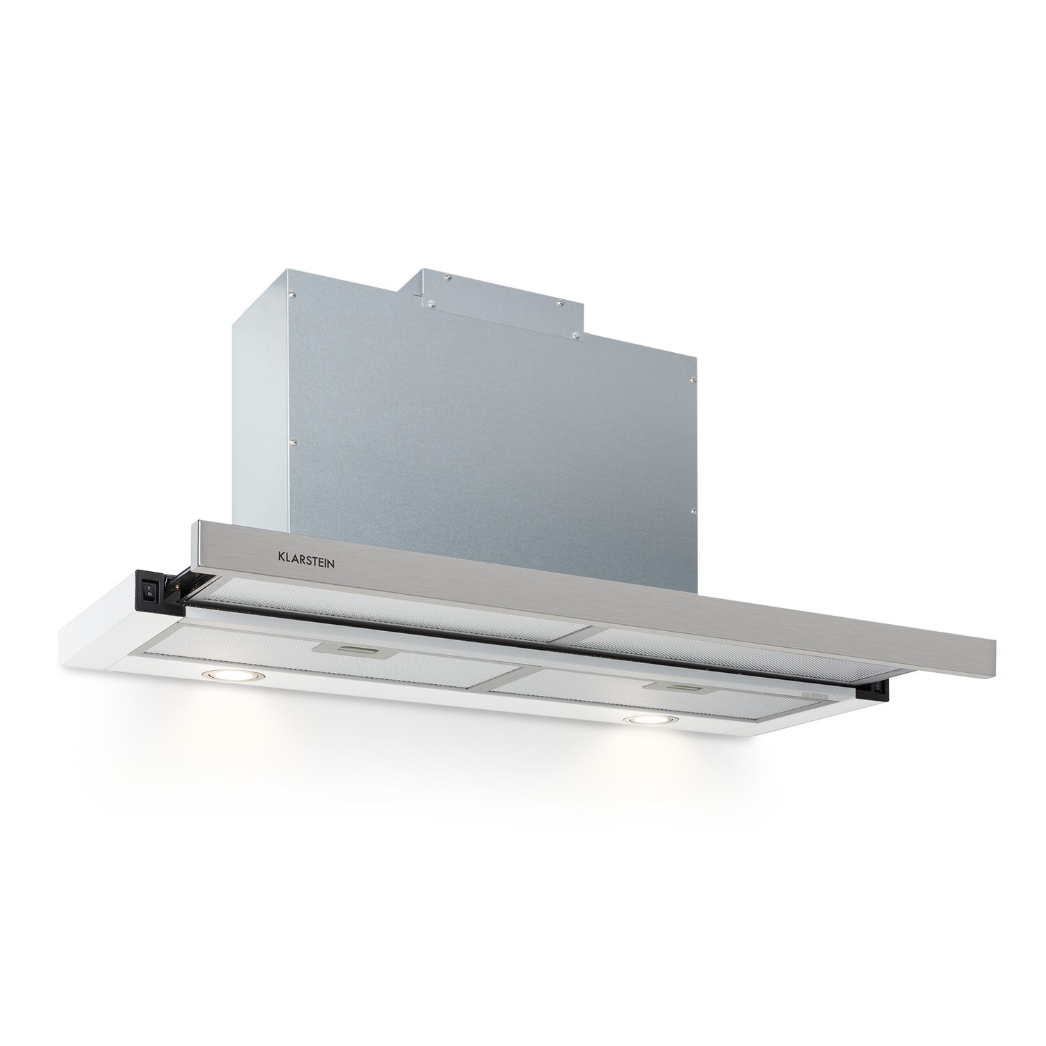 Mariana 90 Flachschirmhaube 500 m³/h Abluft LED weiß