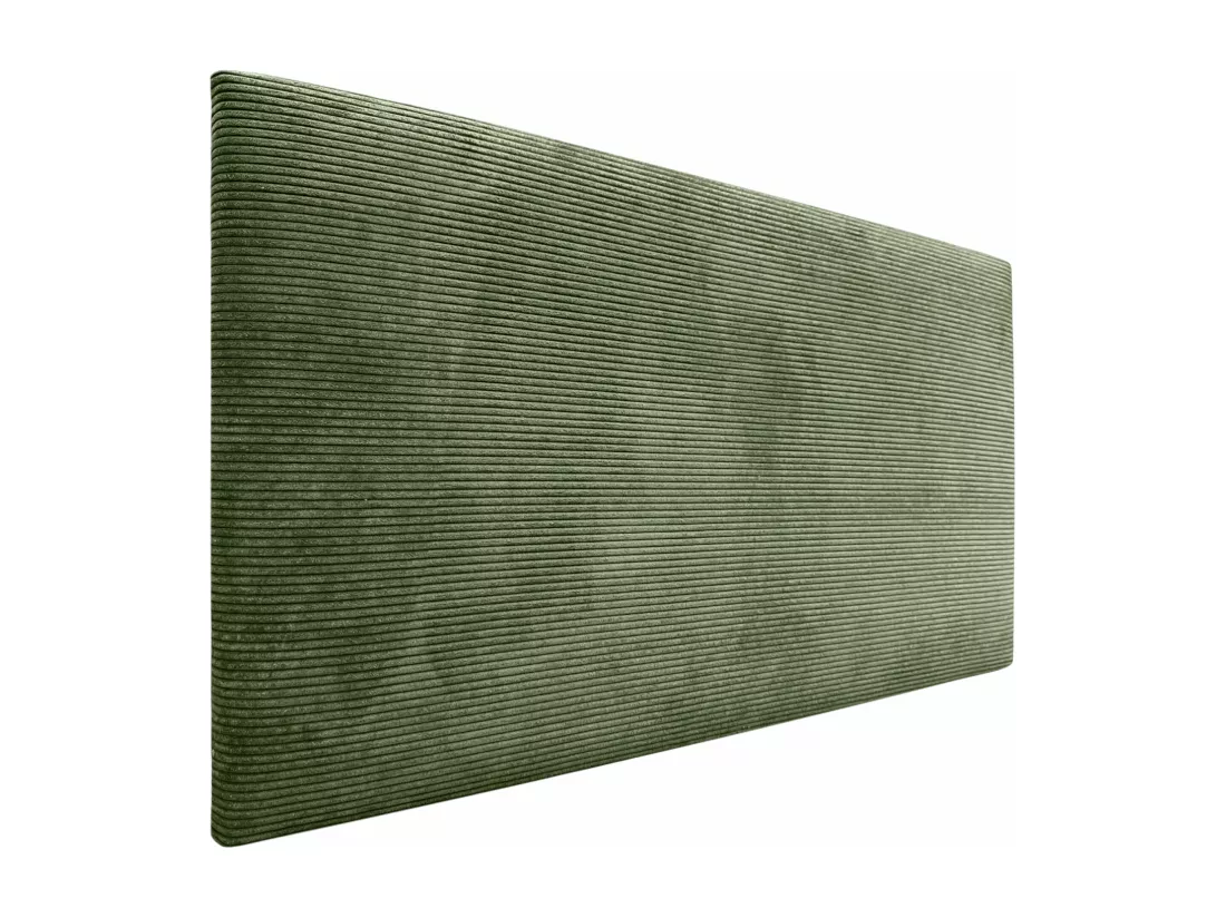DHOME Tête de Lit Velours Côtelé Uni 135x50 Lits 120/135/140 - Vert Jungle