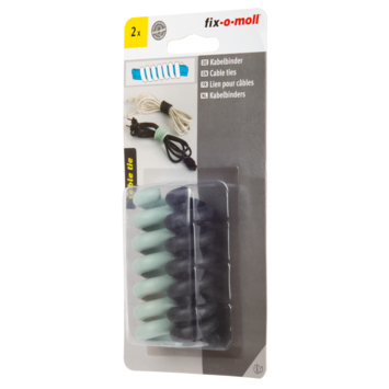 Kabelbinder spiraal 2 kleuren 90mm - 2 stuks