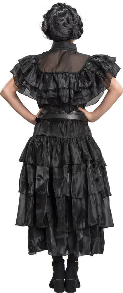 MERCREDI - DEGUISEMENT ROBE DE BAL NOIRE TAILLE 140 CM