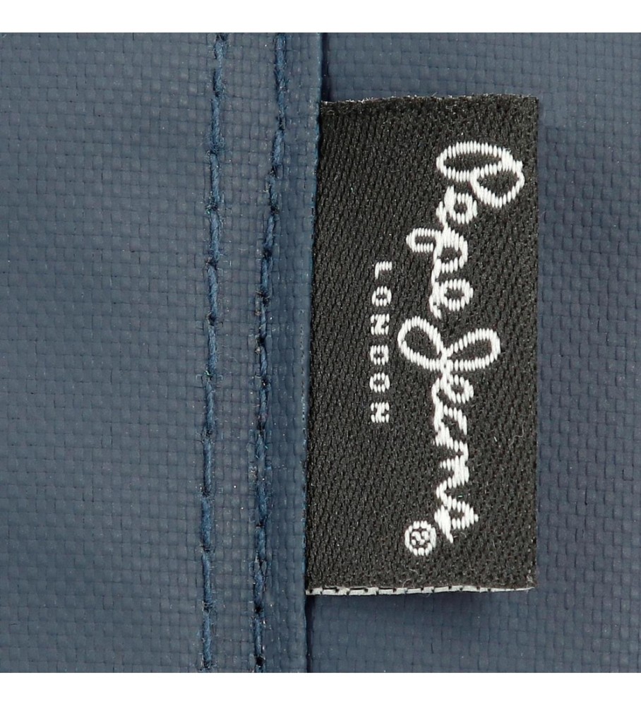 Bolsa de ombro Pepe Jeans Hoxton com suporte para tablet, cor azul marinho.