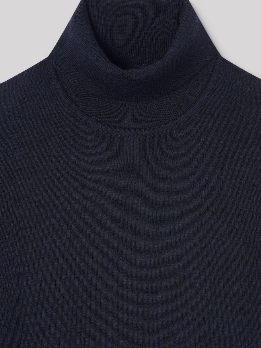 Pull col roulé en laine mérinos
