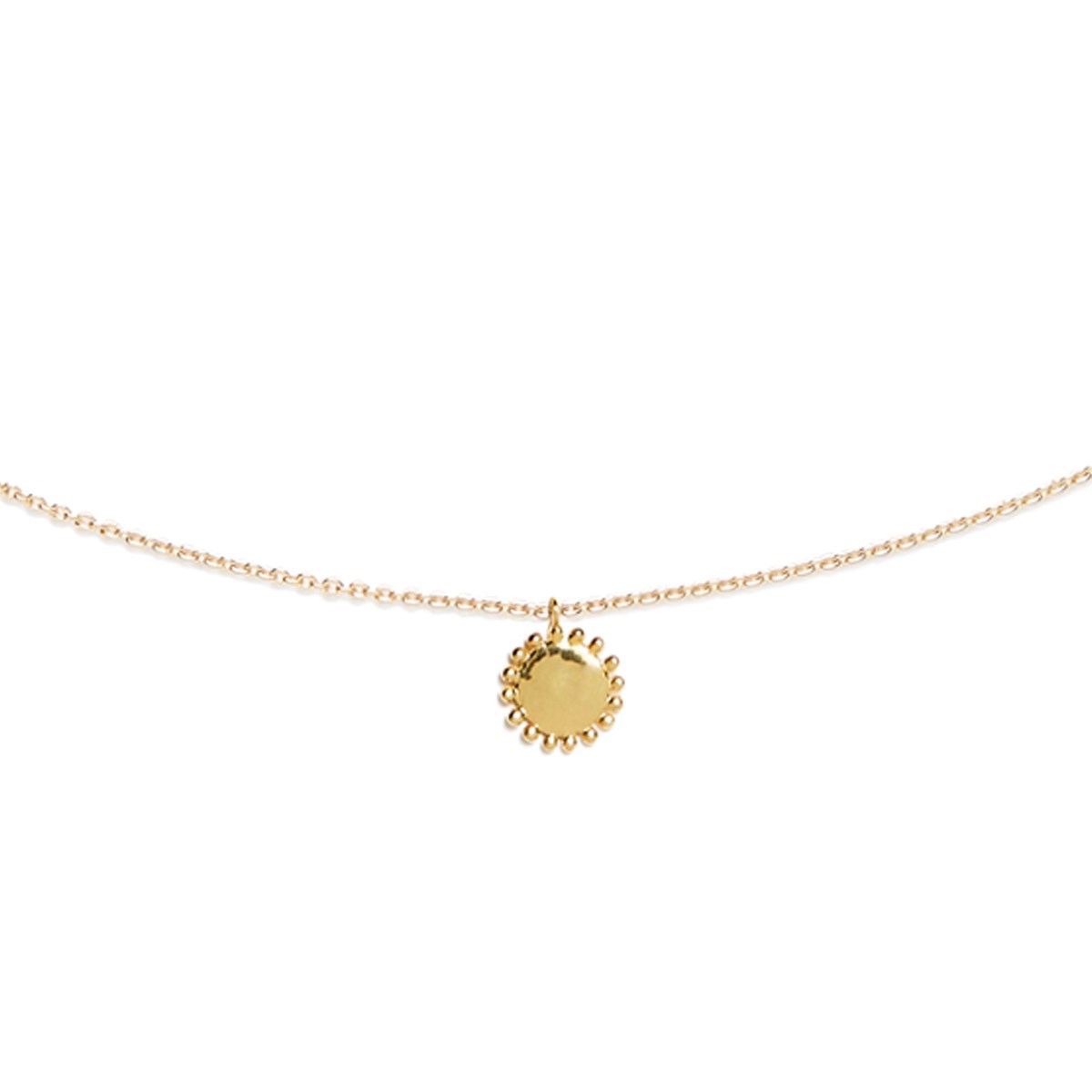 Médaille en vermeil perlée