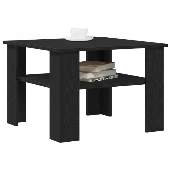 Mesa de Café vidaXL Carvalho Preto Madeira Derrivada 60 X 60 X 42 cm - 2055936741