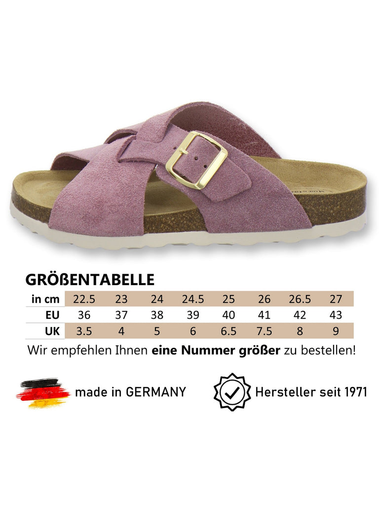 modische Pantoletten Damen Kralle flieder