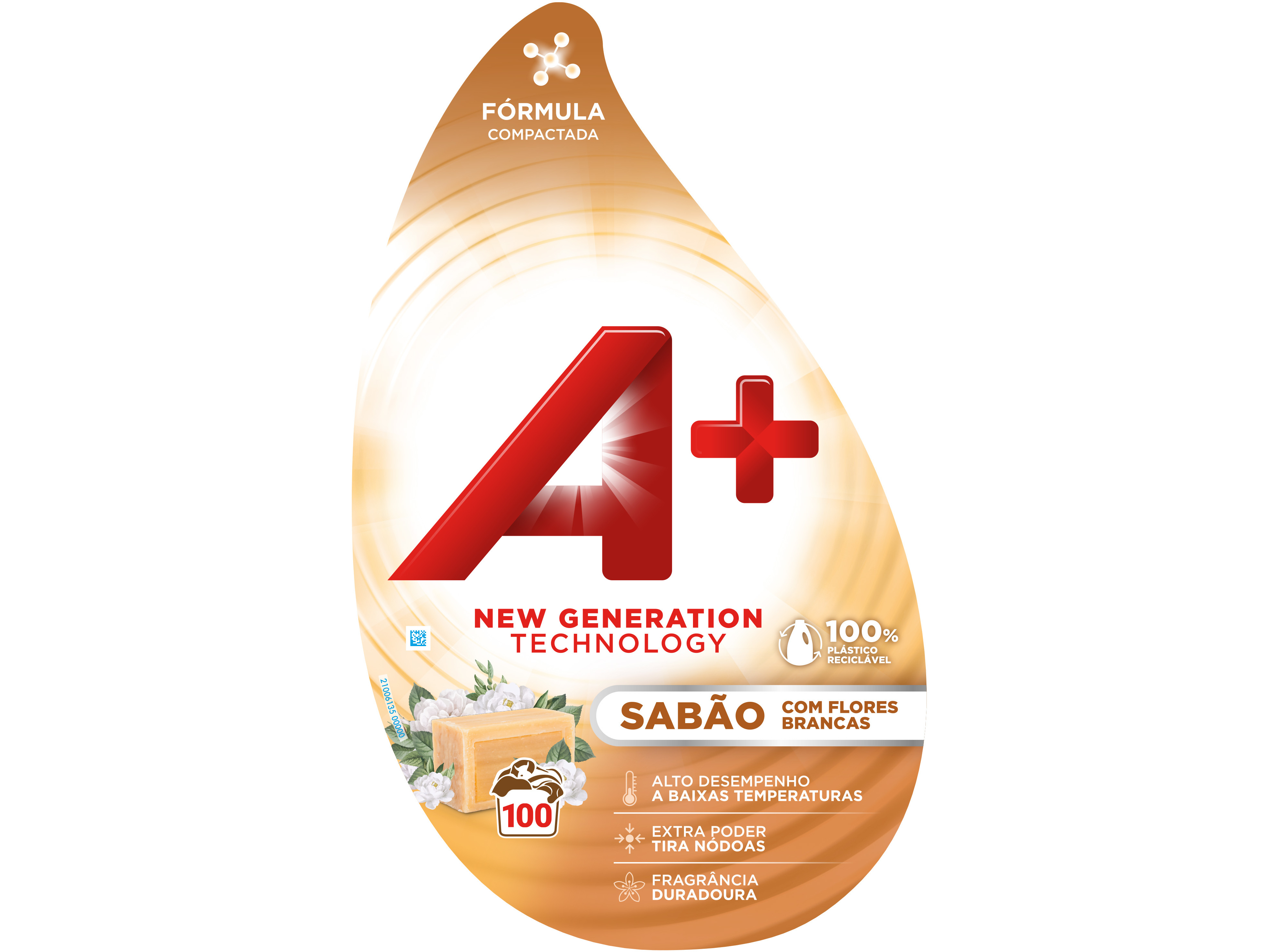 DETERGENTE ROUPA MÁQUINA LÍQUIDO A  SABÃO NATURAL 100DOSES