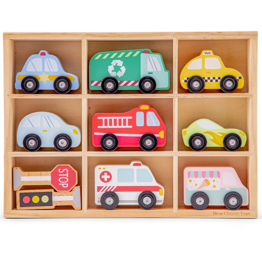 New Classic Toys Spielzeugautos inkl. Holzbox