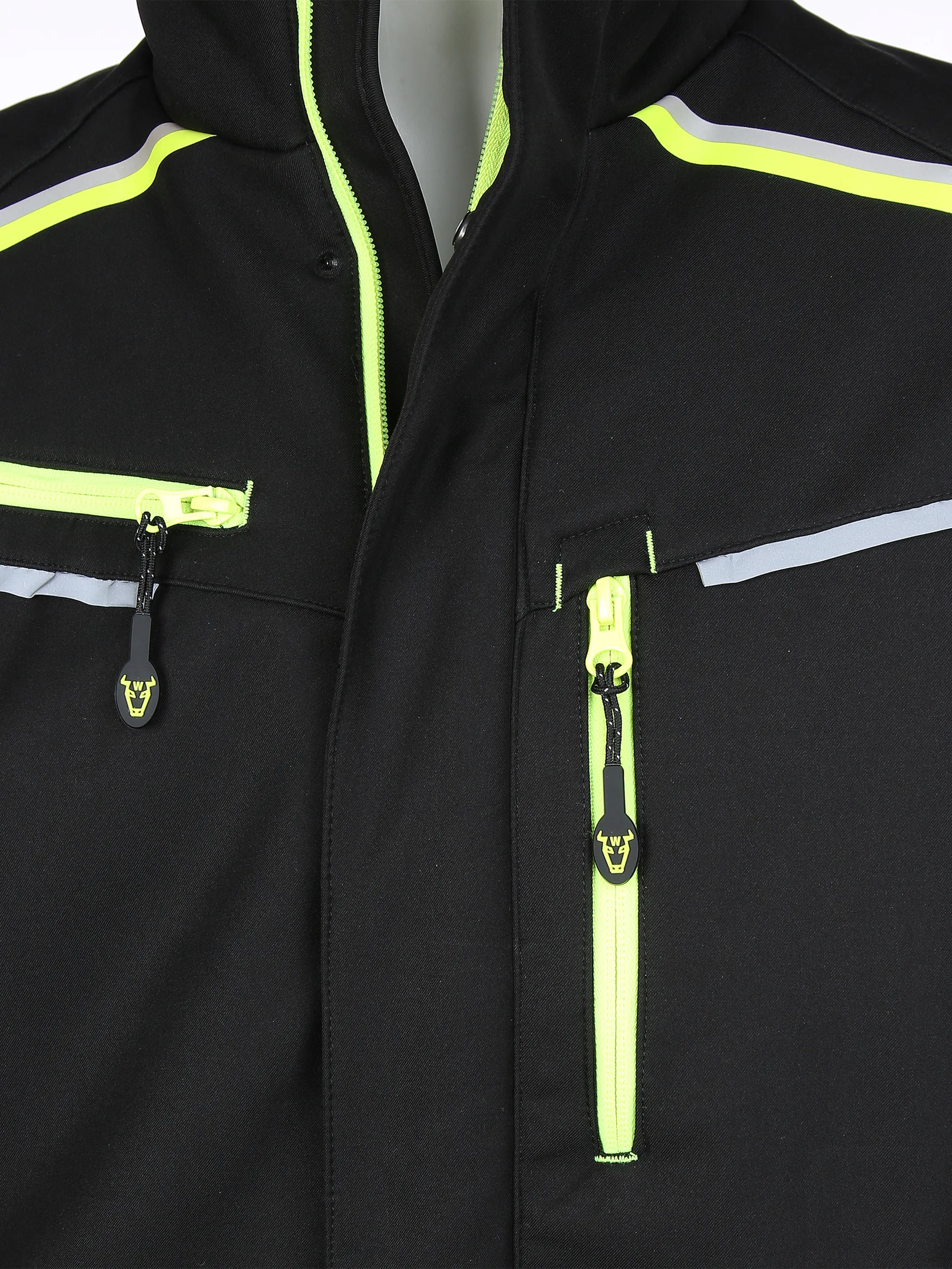 Herren Softshelljacke mit Neondetails