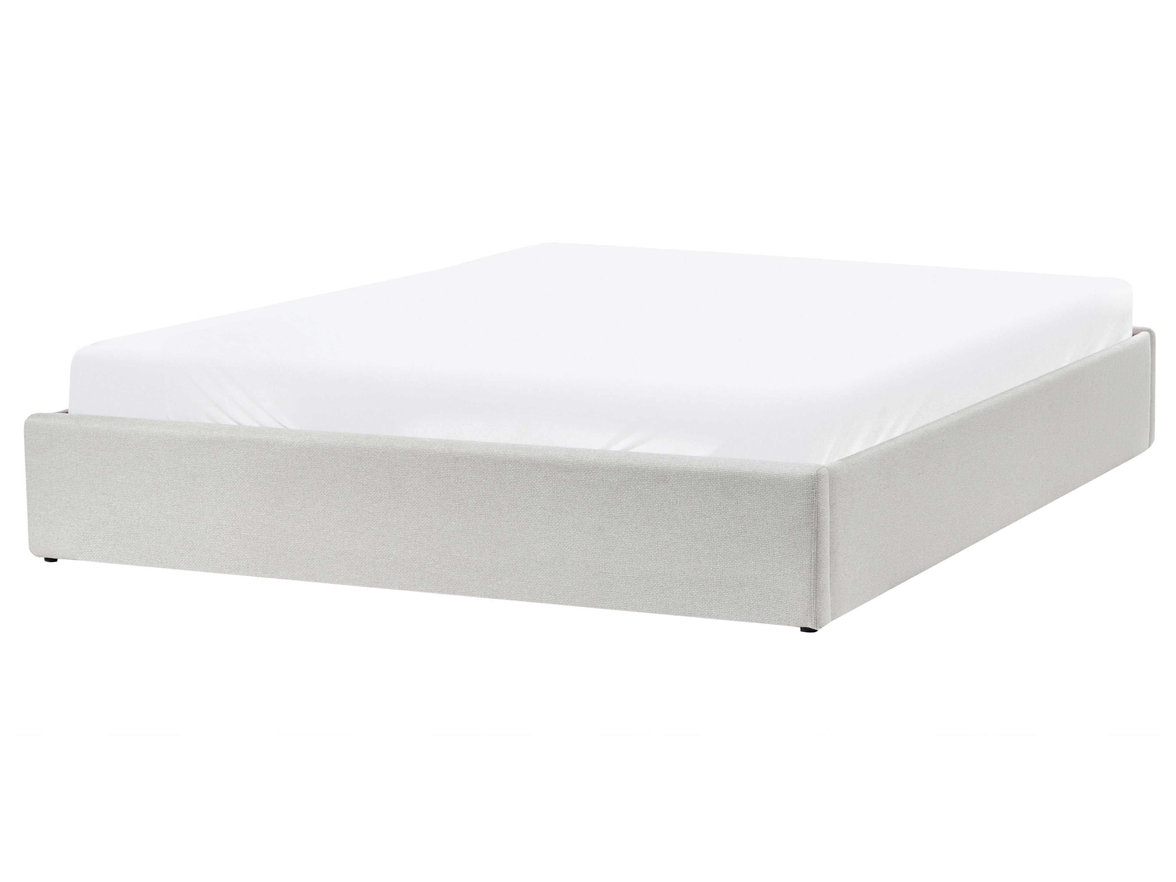 Opbergbed zonder hoofdbord Stof DINAN 180 x 200 cm Lichtbeige