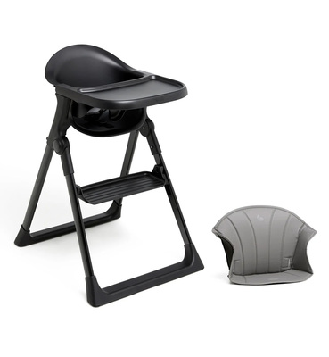 Beemoo CARE Harmony Matstol Inkl. Stolpute, All Black/Grey