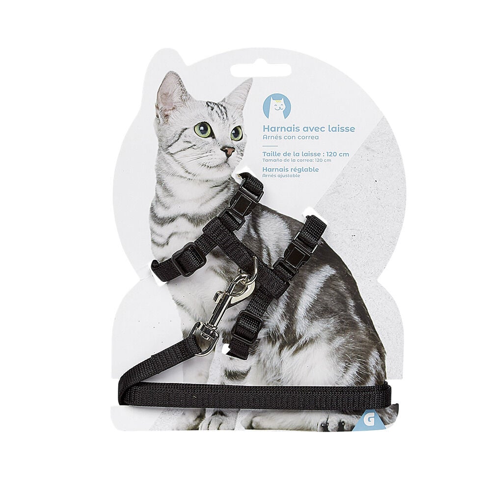 Harnais avec laisse pour chat